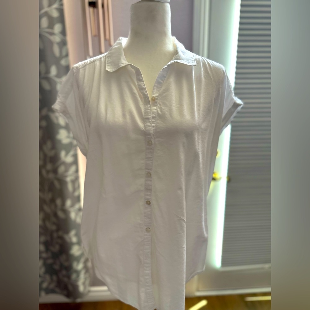 Abercrombie and Fitch Road sleaze button down shirt, white size large